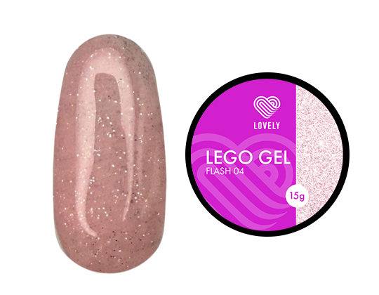 Гель LOVELY для наращивания и укрепления Lego Gel FLASH №04, 15 гр.