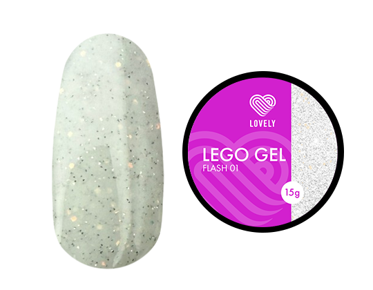 Гель LOVELY для наращивания и укрепления Lego Gel FLASH №01, 15 гр.