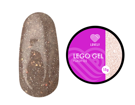 Гель LOVELY для наращивания и укрепления Lego Gel FLASH №05, 15 гр.