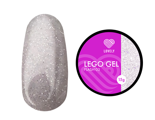 Гель LOVELY для наращивания и укрепления Lego Gel FLASH №03, 15 гр.