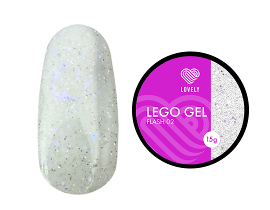 Гель LOVELY для наращивания и укрепления Lego Gel FLASH №02, 15 гр.