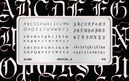 Пластина для стемпинга Go Stamp №059 Fonts - @co__at