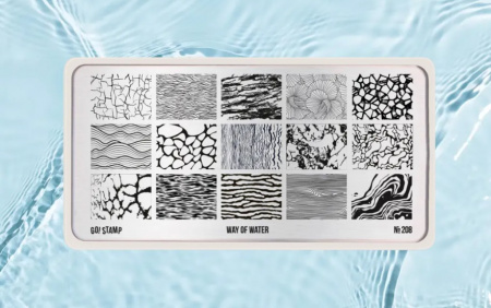Пластина для стемпинга Go Stamp №208 Way of water