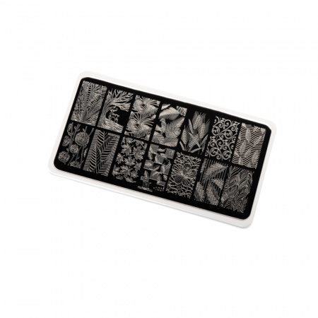 Пластина для стемпинга TNL (nature motion), 12*6 см., №100