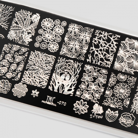 Пластина для стемпинга TNL (amazing flora), 12*6 см., №70
