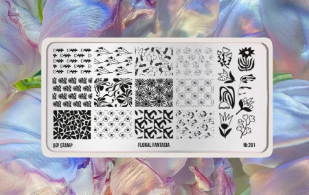 Пластина для стемпинга Go Stamp №291 Floral Fantasia