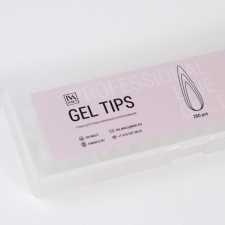 Гелевые типсы IVA Nails (Миндаль), 280 шт.