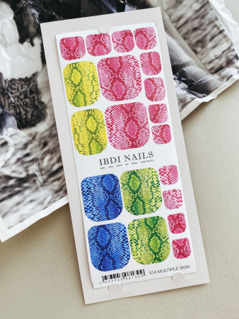 Пленки для педикюра IBDI №104 Multiple skin