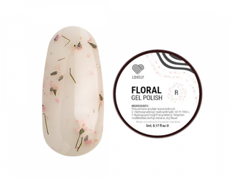 LOVELY Гель-лак Floral с сухоцветами (розовый), 5 мл. (в банке)