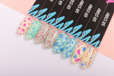 Пластина для стемпинга Go Stamp №073 Flower Shower