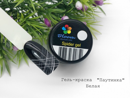 Гель-краска Bloom "Паутинка" белая, 5 мл.