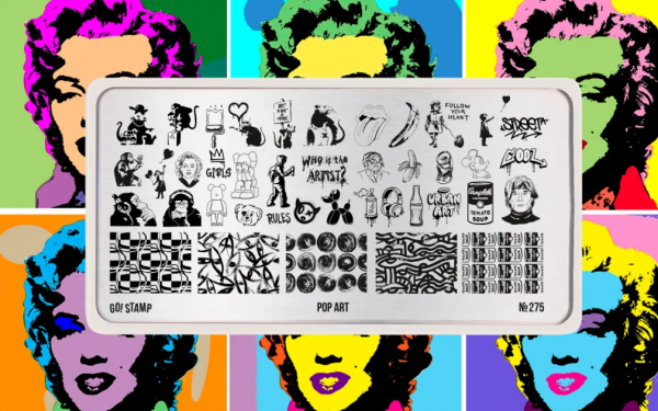 Пластина для стемпинга Go Stamp №275 Pop Art