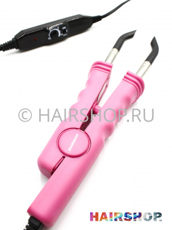 Щипцы для горячего наращивания HAIRSHOP EURO, розовые