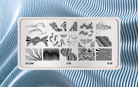 Пластина для стемпинга Go Stamp №158 Fluid