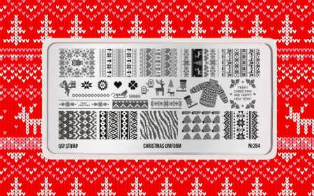 Пластина для стемпинга Go Stamp №264 Christmas Uniform