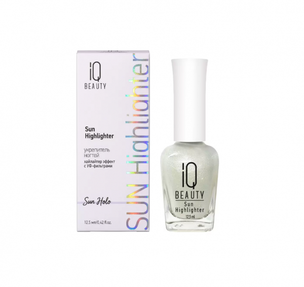 Хайлайтер для ногтей с УФ-фильтрами № 01 Sun Holo, IQ BEAUTY