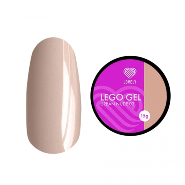 Гель LOVELY для наращивания и укрепления Lego Gel Urban Nude №3, 15 гр.