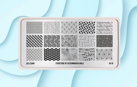 Пластина для стемпинга Go Stamp №079 Structure by @zvonnikova.nails