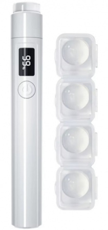Фонарик ультрафиолетового свечения BLOOM LED/UV с дисплеем + 4 штампа для стемпинга, белый, заряжается через USB