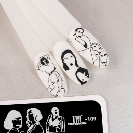 Пластина для стемпинга TNL (modern women), 12*6 см., №109