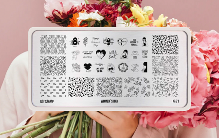 Пластина для стемпинга Go Stamp №071 Women`s Day