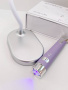 Фонарик LED/UV с датчиком движения, на подставке, фиолетовый, USB