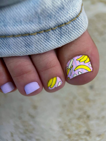 Пленки для педикюра CRAZY MANIC Striped banana