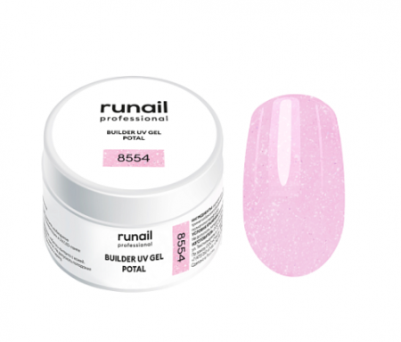 Гель RuNail Камуфлирующийс поталью POTAL №8554 (РФ), 15 гр.