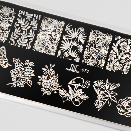 Пластина для стемпинга TNL (flowers mood), 12*6 см., №73