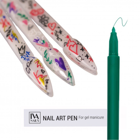 Акриловый фломастер IVA Nails, №4 зеленый