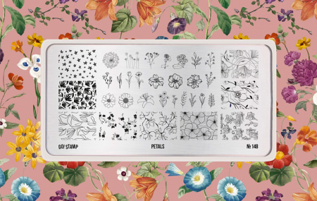 Пластина для стемпинга Go Stamp №148 Petals