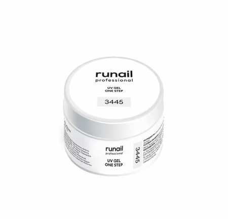 Гель RuNail Однофазный №3445 белый (РФ), 15 гр.