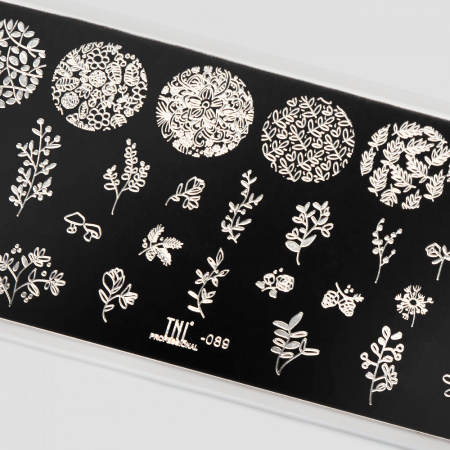 Пластина для стемпинга TNL (mini plants), 12*6 см., №89
