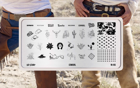 Пластина для стемпинга Go Stamp №105 Cowgirl