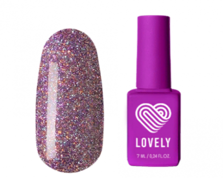 Гель-лак LOVELY со светоотражающими частицами Jewel, радужный аметист, 7 мл.