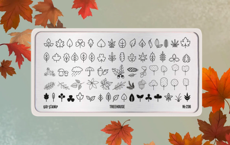 Пластина для стемпинга Go Stamp №236 Treehouse