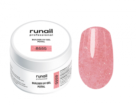 Гель RuNail Камуфлирующийс поталью POTAL №8555 (РФ), 15 гр.