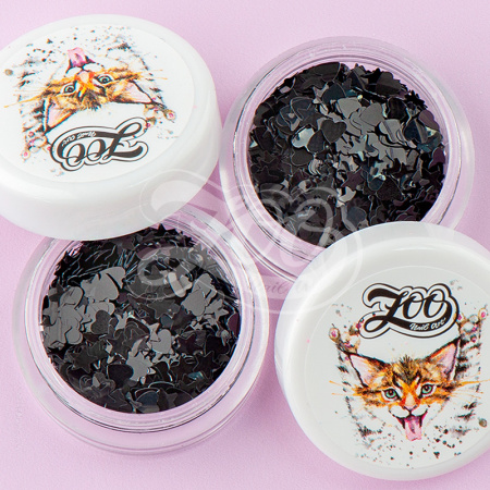 ZOO Камифубуки черные микс, звездочки-сердечки, 1 гр., №1306