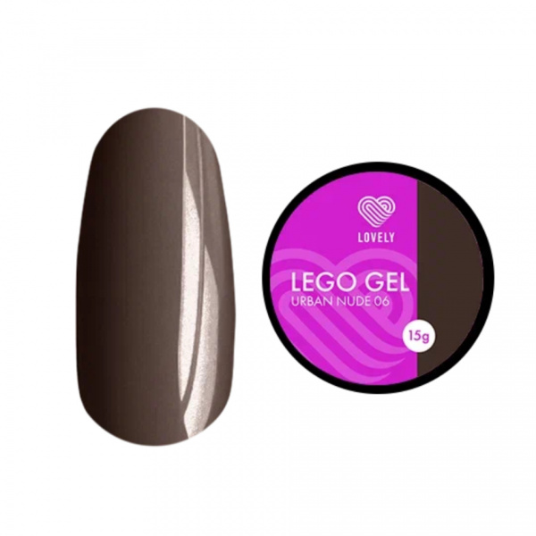 Гель LOVELY для наращивания и укрепления Lego Gel Urban Nude №6, 15 гр.