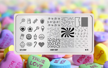 Пластина для стемпинга Go Stamp №070 Candy Shop