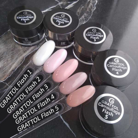 Гель GRATTOL Camouflage FLASH №1, 15 мл.