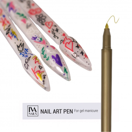 Акриловый фломастер IVA Nails, №10 золотой