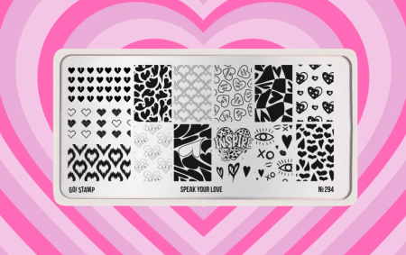 Пластина для стемпинга Go Stamp №294 Speak Your Love