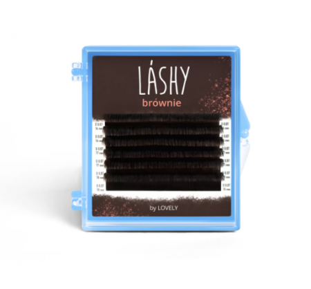 Ресницы LASHY by LOVELY MINI-MIX 0,10 D, 7-12 мм. (6 линий), темно-коричневые
