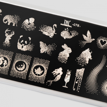 Пластина для стемпинга TNL (fantasy dots), 12*6 см., №76