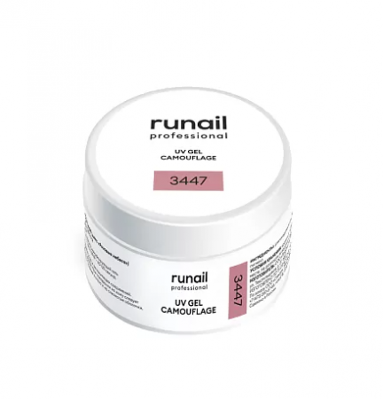 Гель RuNail Камуфлирующий №3447 Розовые небеса (РФ), 15 гр.
