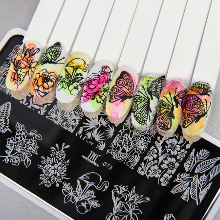 Пластина для стемпинга TNL (flowers mood), 12*6 см., №73