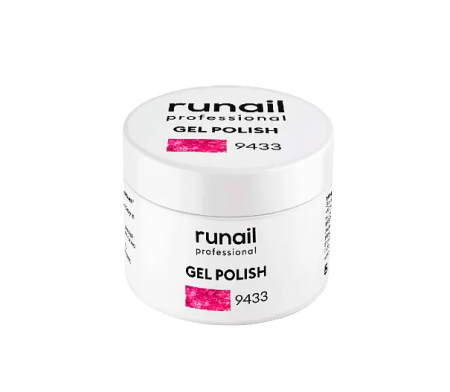 Гель-лак Гортензия RuNail с фольгой и фигурными пайетками, № 9433, 5 гр.