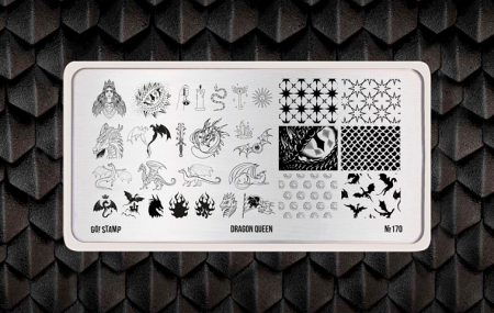Пластина для стемпинга Go Stamp №170 Dragon Queen