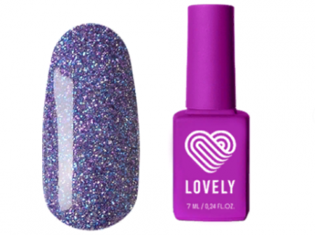 Гель-лак LOVELY со светоотражающими частицами Jewel, сверкающий сапфир, 7 мл.